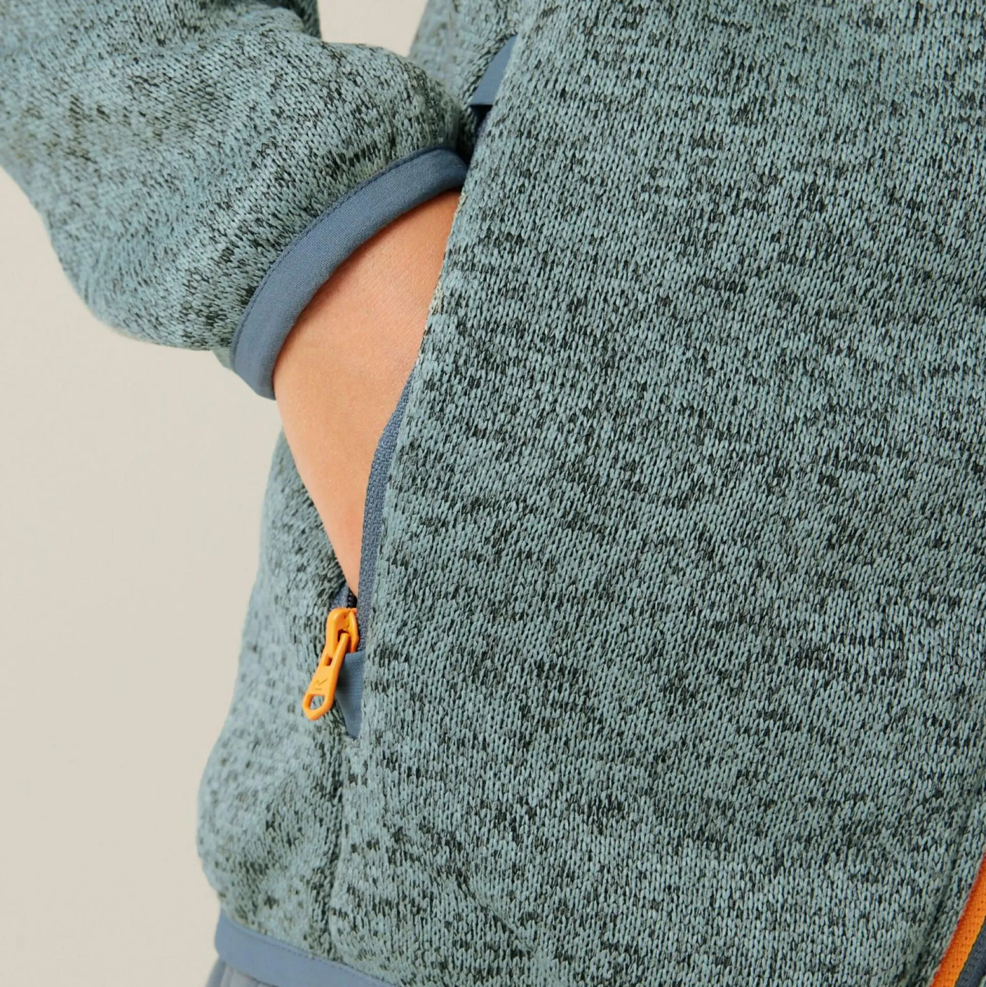 Kids' Newhill Fleece | Glacier Stormy Weather Bright Marigold