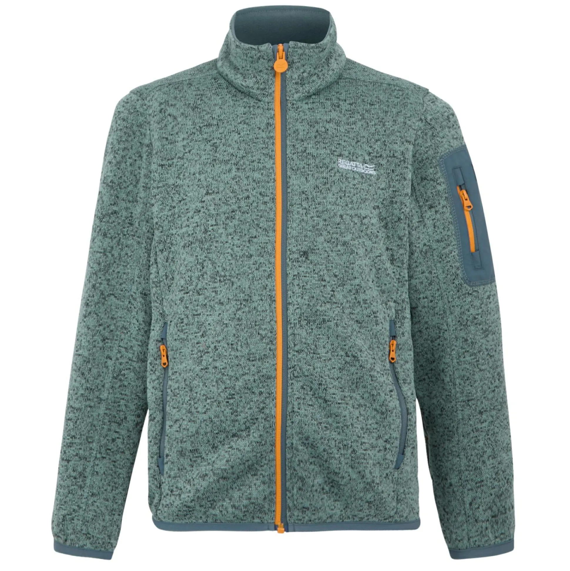 Kids' Newhill Fleece | Glacier Stormy Weather Bright Marigold