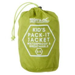 Kids' Pack It Waterproof Packaway Jacket | Green