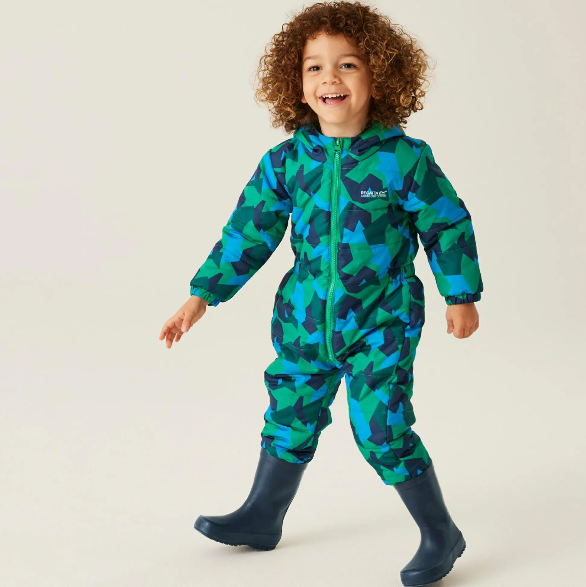 Kids' Penrose Puddle Suit | Hydro Blue Geo Camo