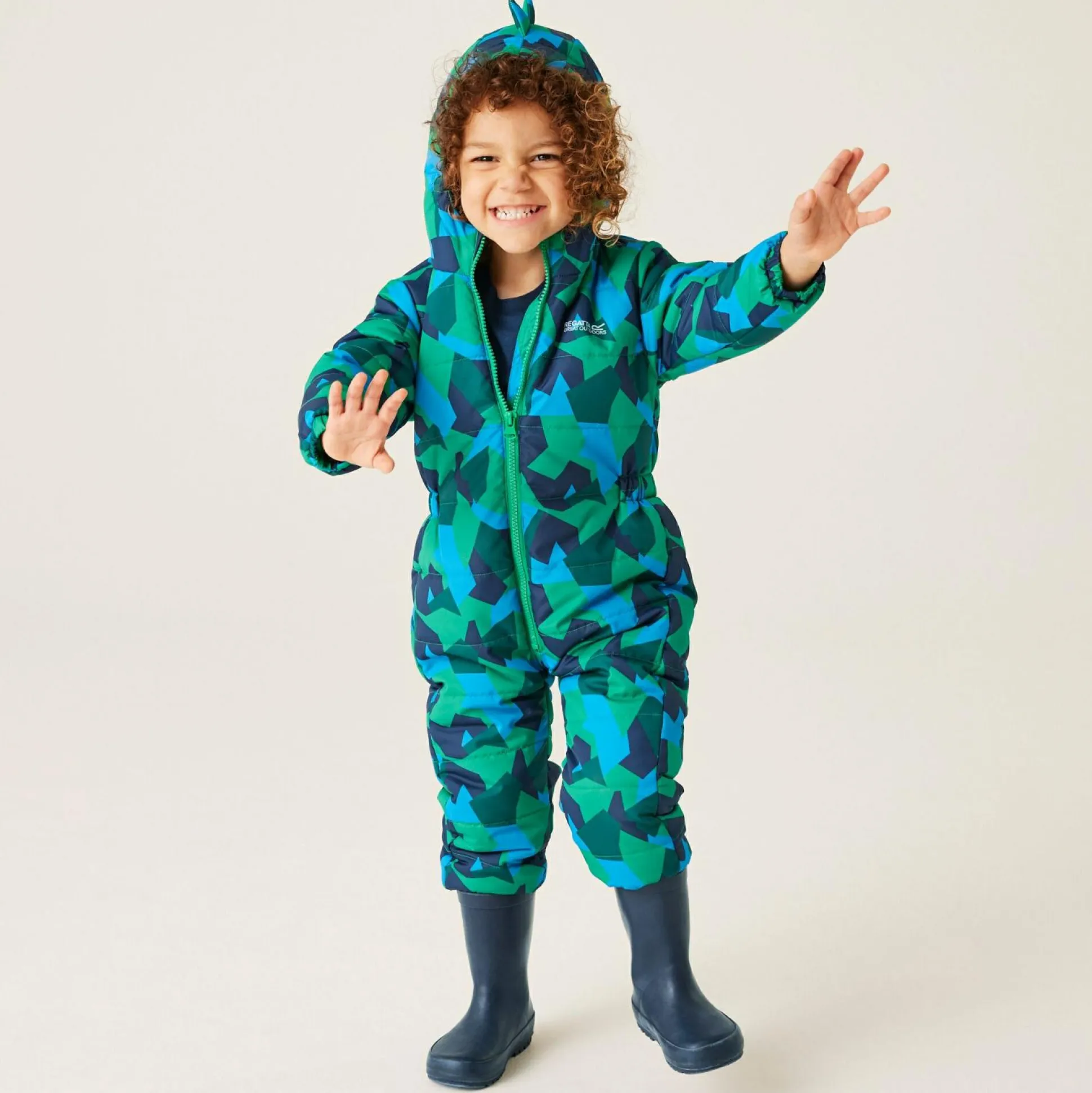 Kids' Penrose Puddle Suit | Hydro Blue Geo Camo