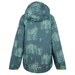 Kids' Printed Lever II Waterpoof Jacket | Stormy Weather Glacier Bright Marigold