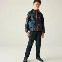 Kids' Printed Lever II Waterpoof Jacket | Navy Tangerine Tango