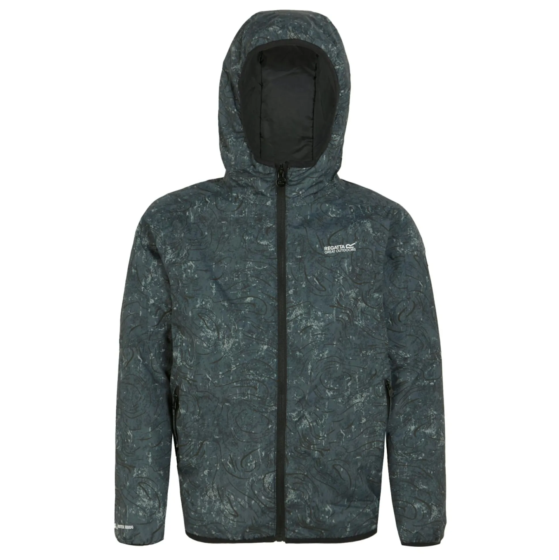 Kids' Volcanics VIII Reflective Jacket | Seal Grey Terrain Print