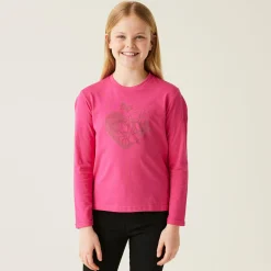 Kids' Wenbie III Graphic T-Shirt | Hot Pink Flower Heart