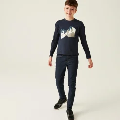Kids' Wenbie III Graphic T-Shirt | Navy Mountain Outline