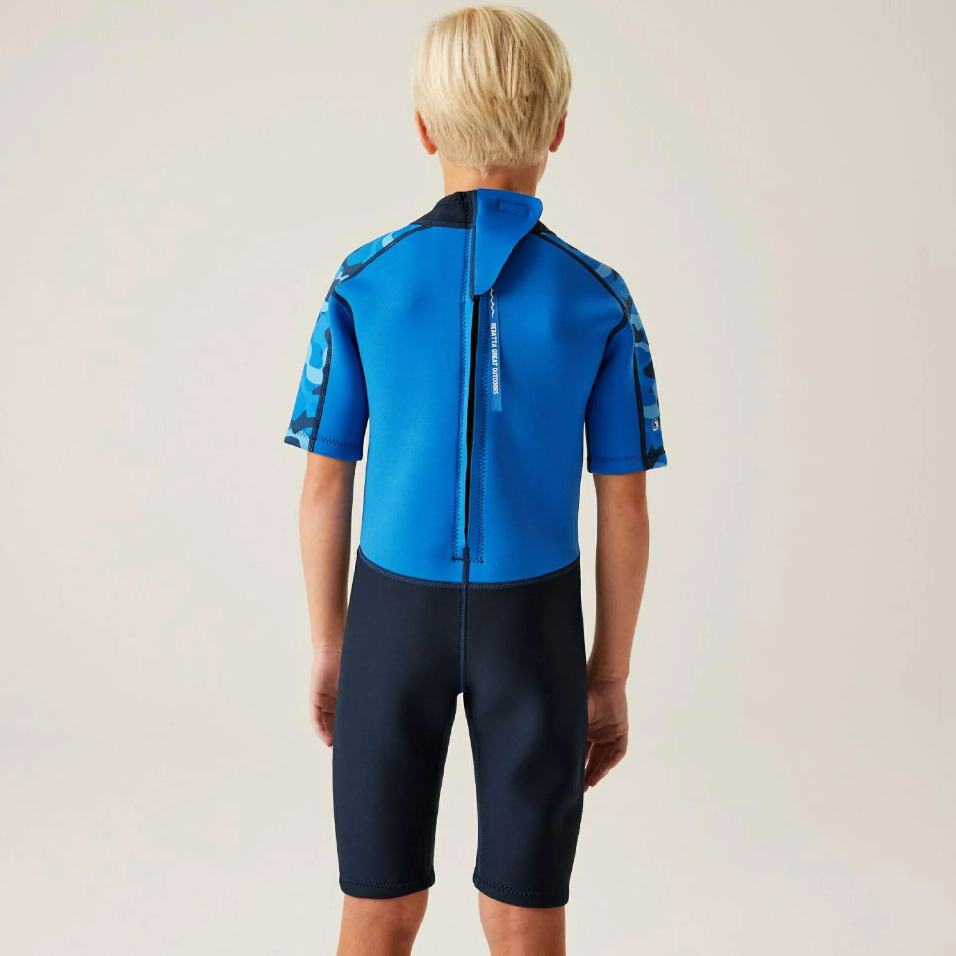 Kids' Wetsuit | Blue Camo Olympian Blue Navy