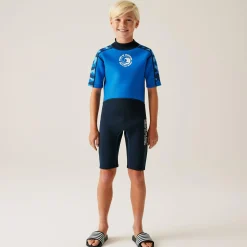 Kids' Wetsuit | Blue Camo Olympian Blue Navy