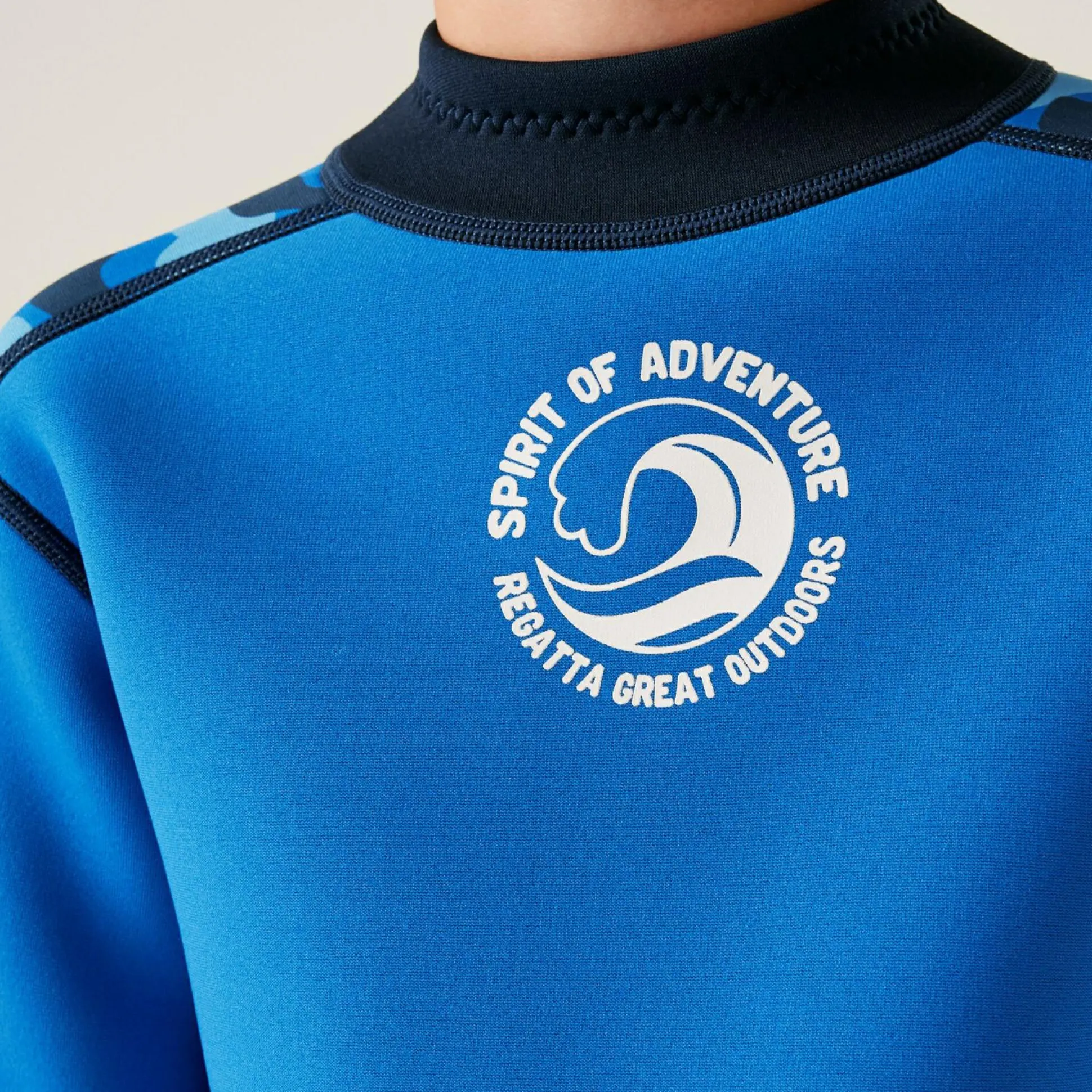 Kids' Wetsuit | Blue Camo Olympian Blue Navy