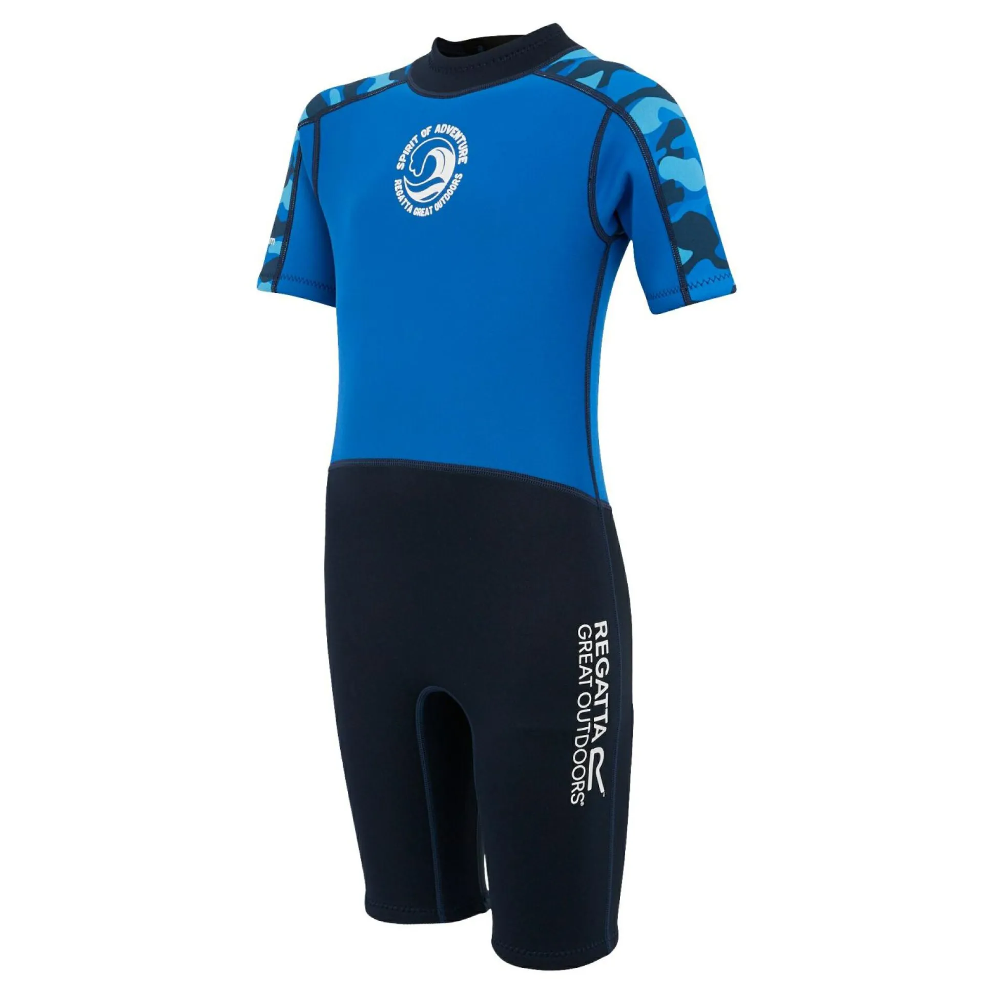 Kids' Wetsuit | Blue Camo Olympian Blue Navy