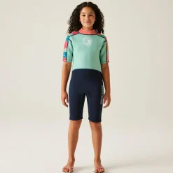 Kids' Wetsuit  | Tropical Leaf Aruba Blue Navy