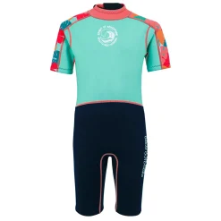 Kids' Wetsuit  | Tropical Leaf Aruba Blue Navy