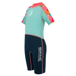 Kids' Wetsuit  | Tropical Leaf Aruba Blue Navy