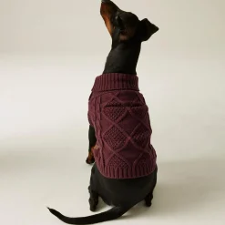 Knitted Dog Jumper | Claret