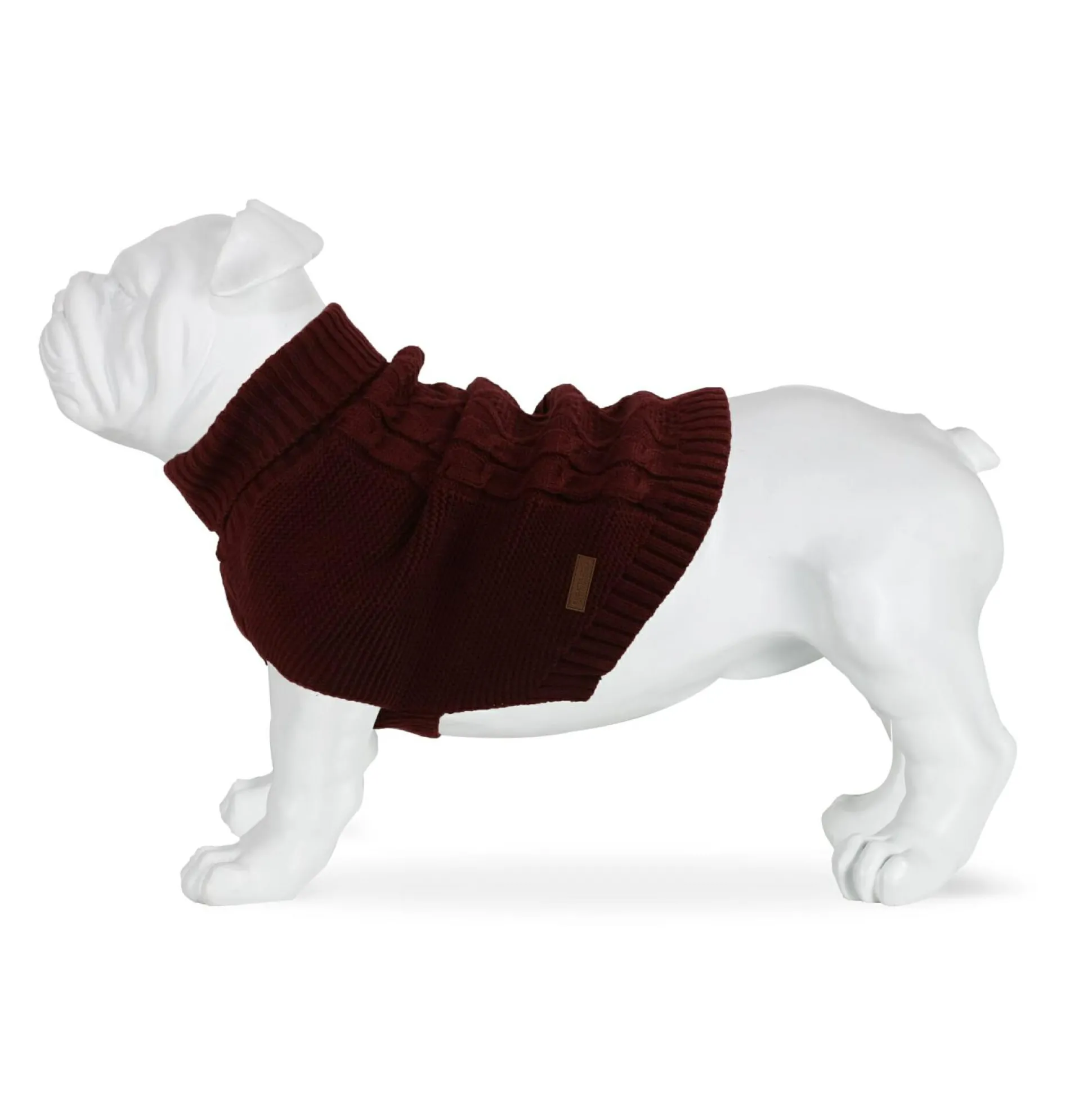 Knitted Dog Jumper | Claret