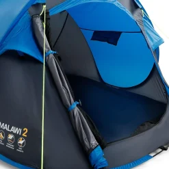 Malawi 2 Man Pop Up Festival Tent | Oxford Blue Seal grey