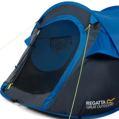 Malawi 2 Man Pop Up Festival Tent | Oxford Blue Seal grey
