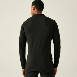 Men's 65/35 LS Polo Top | Black