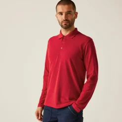 Men's 65/35 LS Polo Top | Classic Red