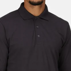 Men's 65/35 LS Polo Top | Seal Grey