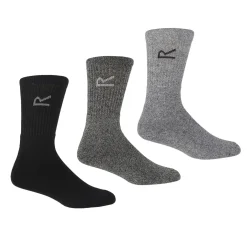 Mens 3 Pack Sock In A Box | Dark Grey Marl