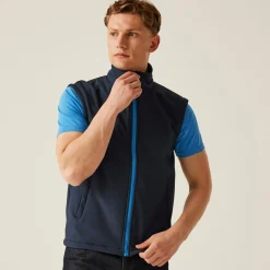 Men's Ablaze Printable Softshell Bodywarmer | Navy French Blue