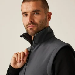 Men's Ablaze Printable Softshell Bodywarmer | Seal Grey Black