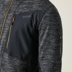 Men's Alven Full Zip Fleece | Ash Marl Black Fox