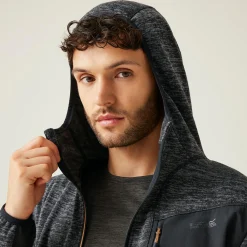Men's Alven Full Zip Fleece | Ash Marl Black Fox