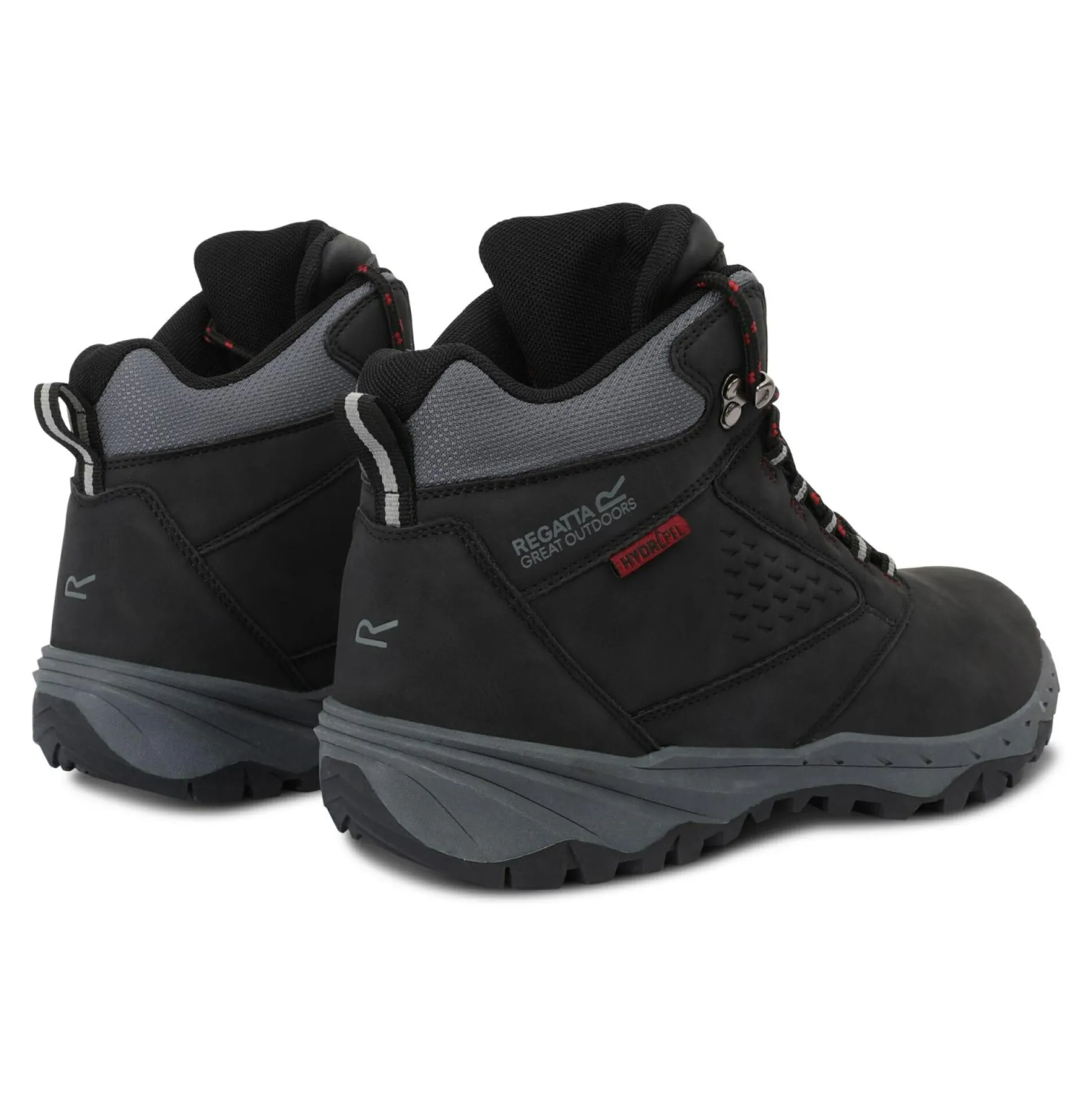 Men's Amble Walking Boots | Black Red