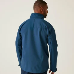 Men's Arana Softshell Jacket | Moonlight Denim Tangerine Tango