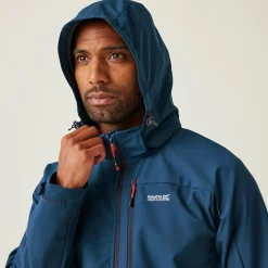 Men's Arana Softshell Jacket | Moonlight Denim Tangerine Tango