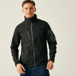 Men's Arcola 3 Layer Membrane Softshell Jacket | Black Seal Grey