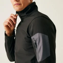 Men's Arcola 3 Layer Membrane Softshell Jacket | Black Seal Grey