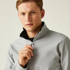 Men's Ascender 2 Layer Softshell Jacket | Mineral Grey Black