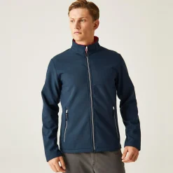 Men's Ascender 2 Layer Softshell Jacket | Navy Classic Red