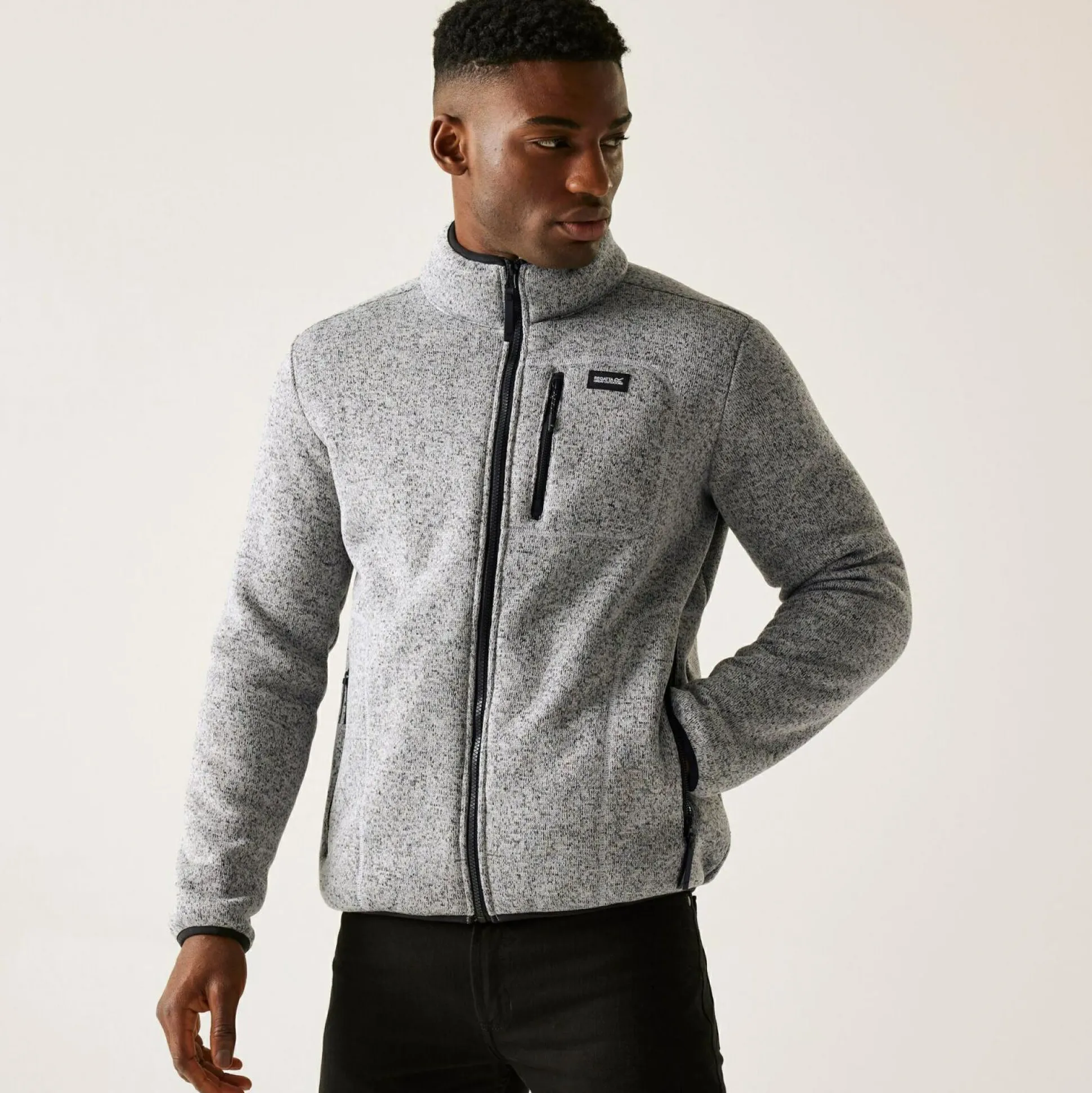 Men's Barlee Full Zip Fleece | Silver Grey