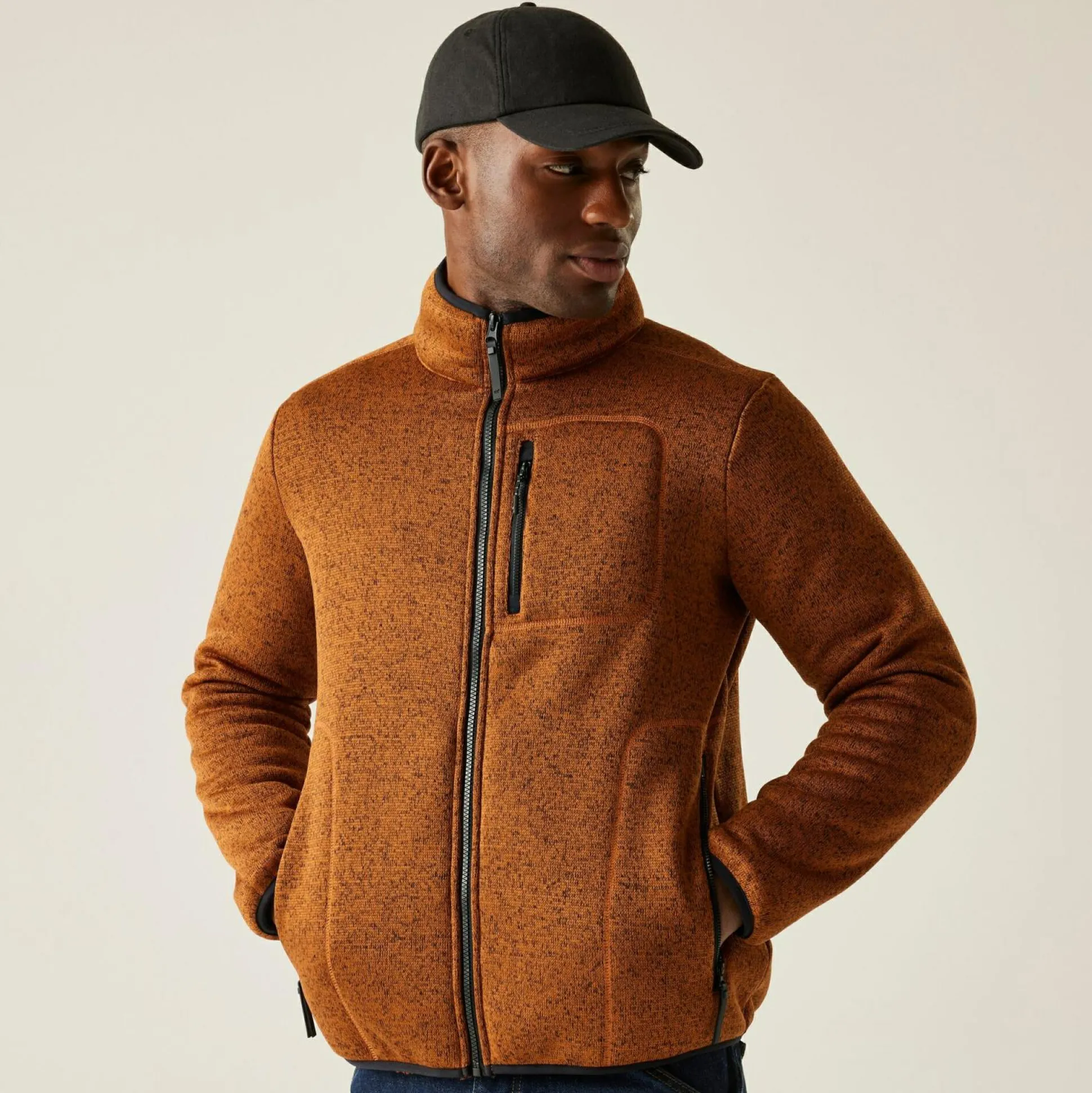 Men's Barlee Full Zip Fleece | Orange