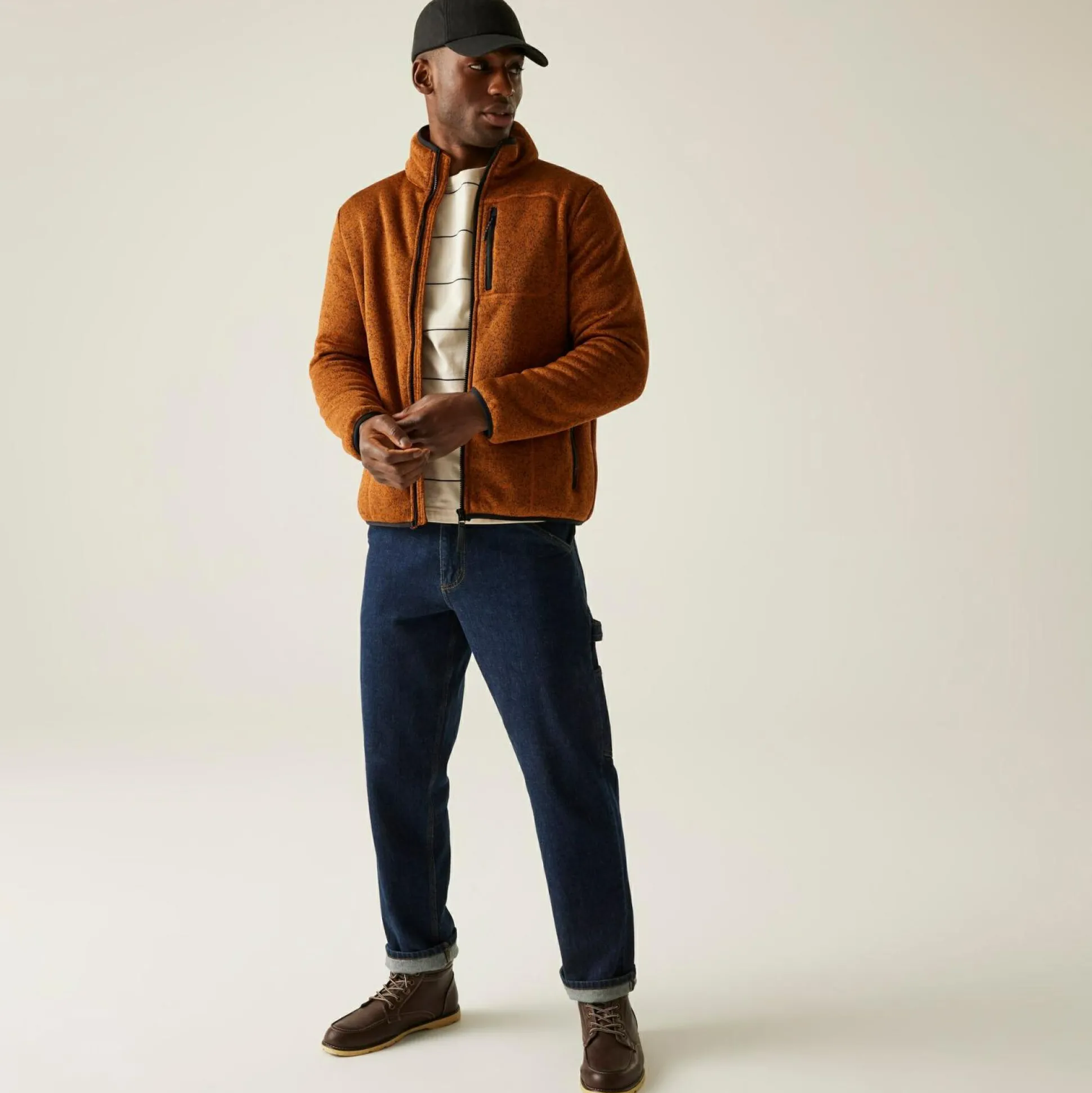 Men's Barlee Full Zip Fleece | Orange