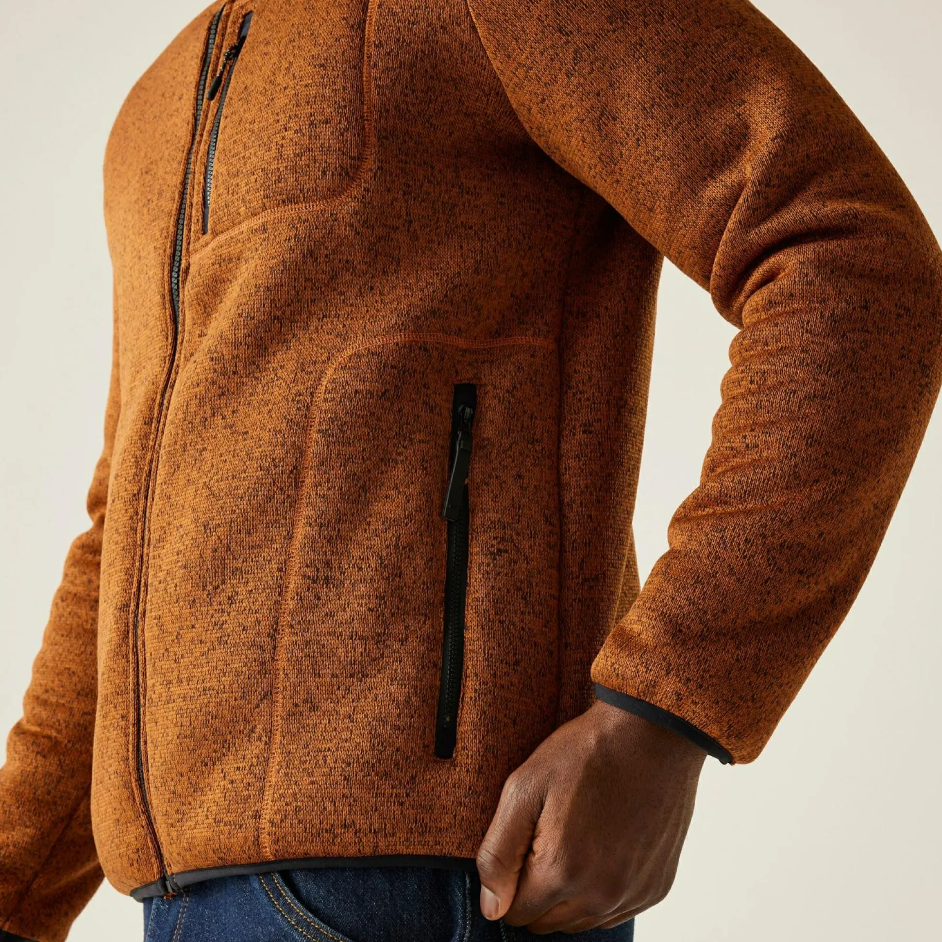 Men's Barlee Full Zip Fleece | Orange