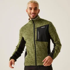Men's Baslinn Full Zip Fleece | Nephrite Green Marl Black