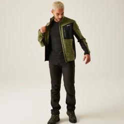 Men's Baslinn Full Zip Fleece | Nephrite Green Marl Black