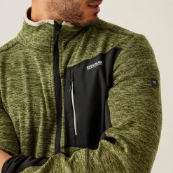 Men's Baslinn Full Zip Fleece | Nephrite Green Marl Black