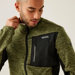 Men's Baslinn Full Zip Fleece | Nephrite Green Marl Black