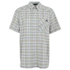 Men's Begarno Short Sleeve Shirt | White Golden Sand Treetop Check