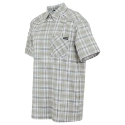 Men's Begarno Short Sleeve Shirt | White Golden Sand Treetop Check