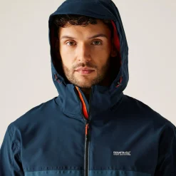 Men's Bosfield III Waterproof Jacket | Moonlight Denim Navy Tangerine Tango