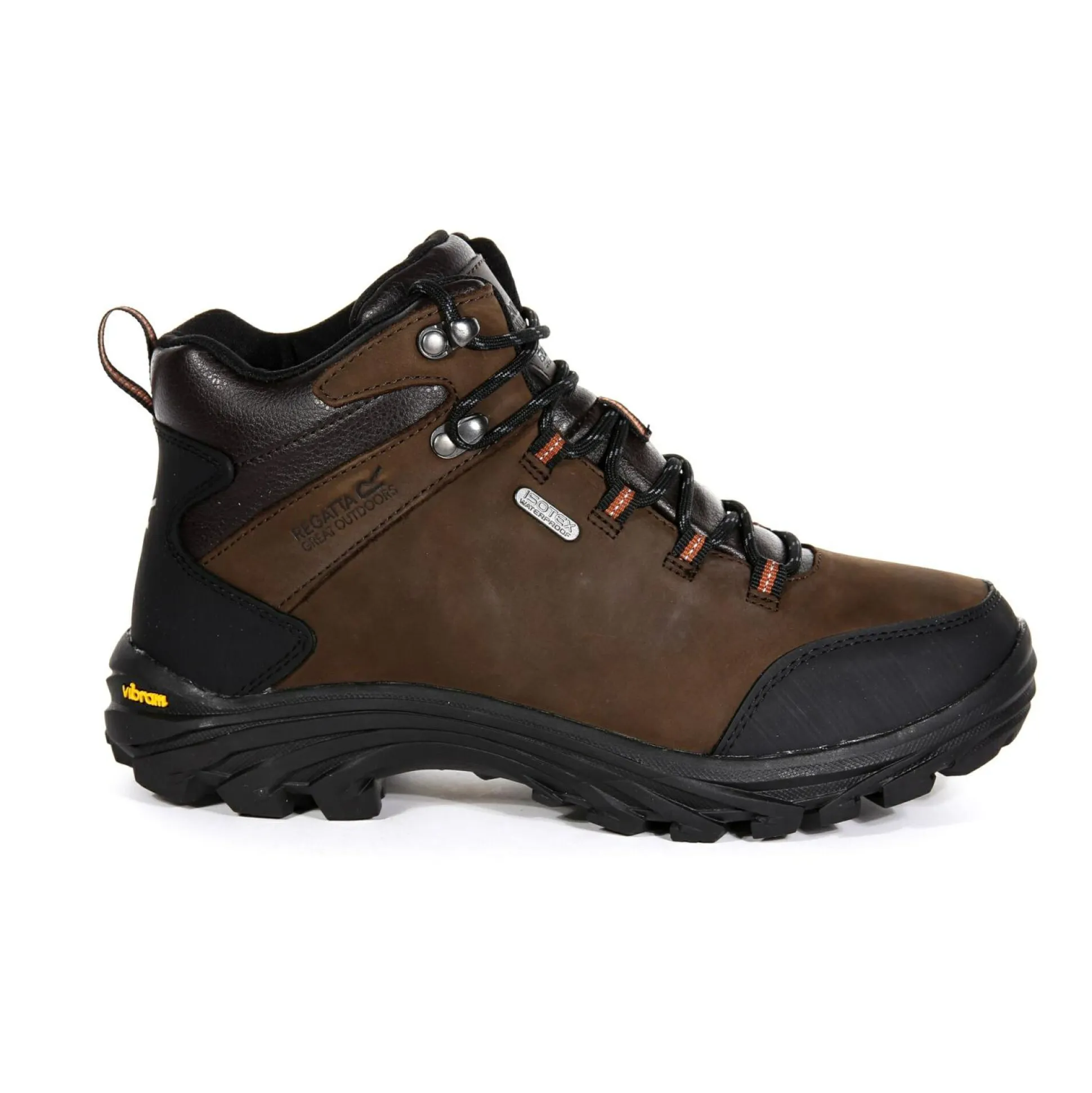 Men's Burrell Leather Waterproof Walking Boots | Brown