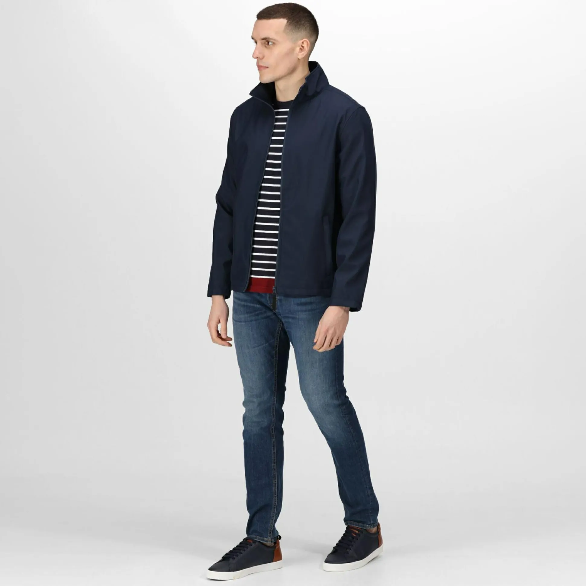Men's Classic Printable Lightweight Softshell Jacket | Navy