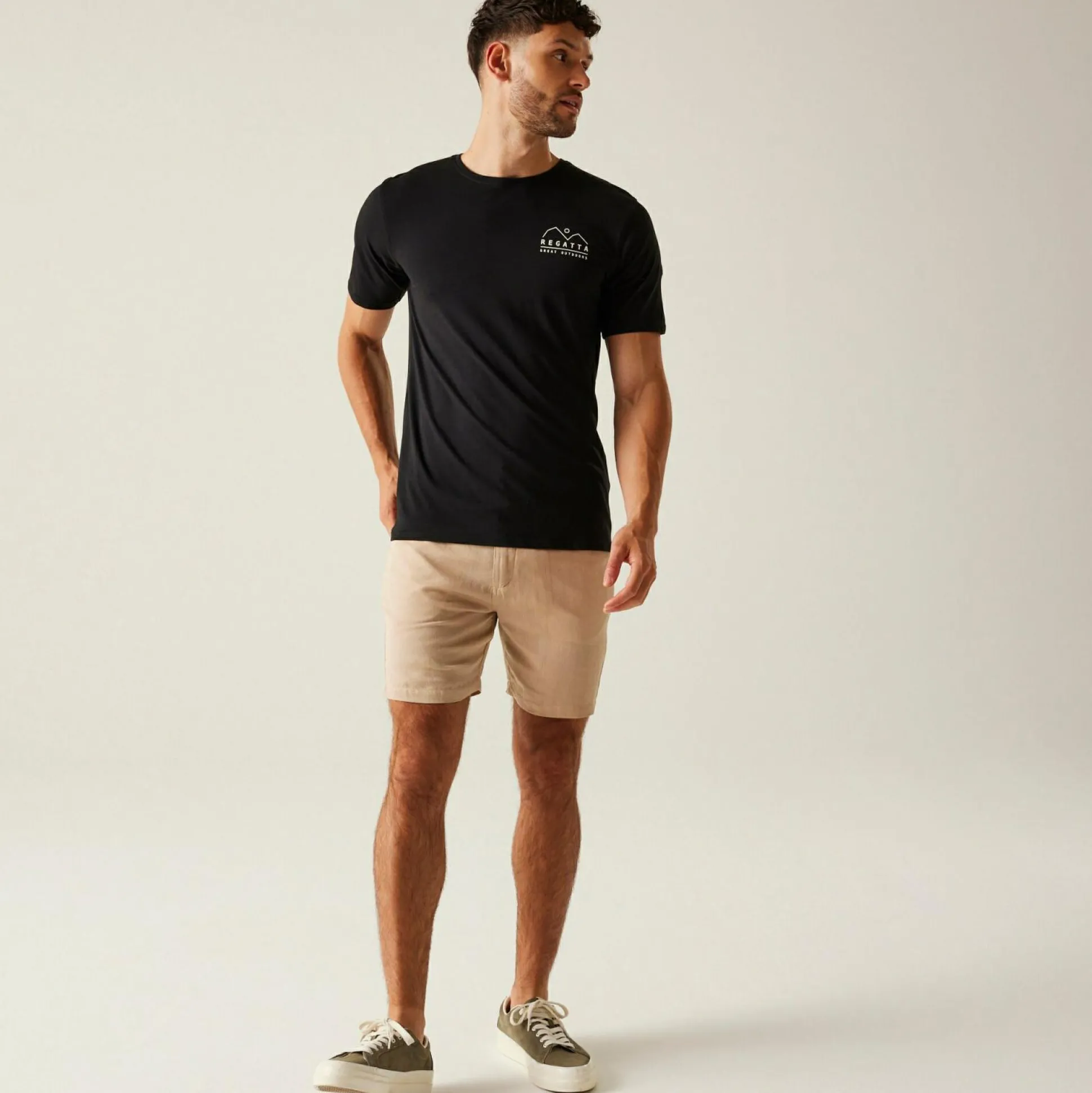 Men's Cline IX T-Shirt | Black Mountain Print